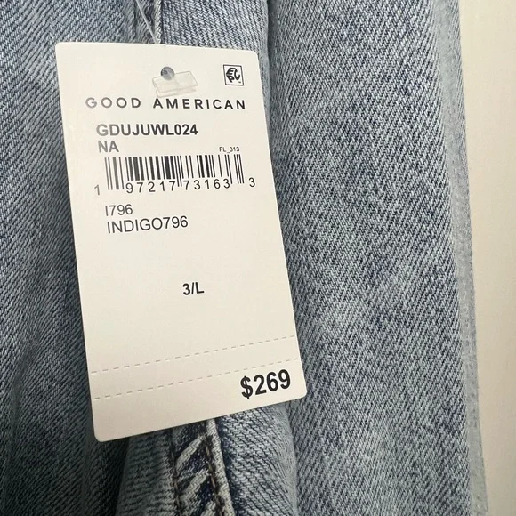 NWT | Good American Denim Shirt Jumpsuit | SZ 3/L - Picture 6 of 6